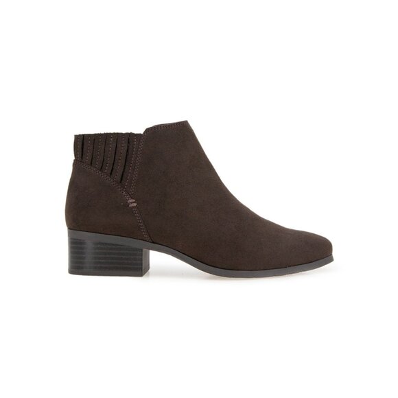 99$ Kenneth Cole Reaction Shea Block Heel Ankle Booties Women's Size 8.5 Brown - Picture 2 of 2